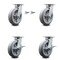 Service Caster 8 Inch Kingpinless Thermoplastic Rubber Wheel Caster Swivel Locks 2 Brakes, 2PK SCC-KP30S820-TPRRF-BSL-2-SLB-2 - alternate 2